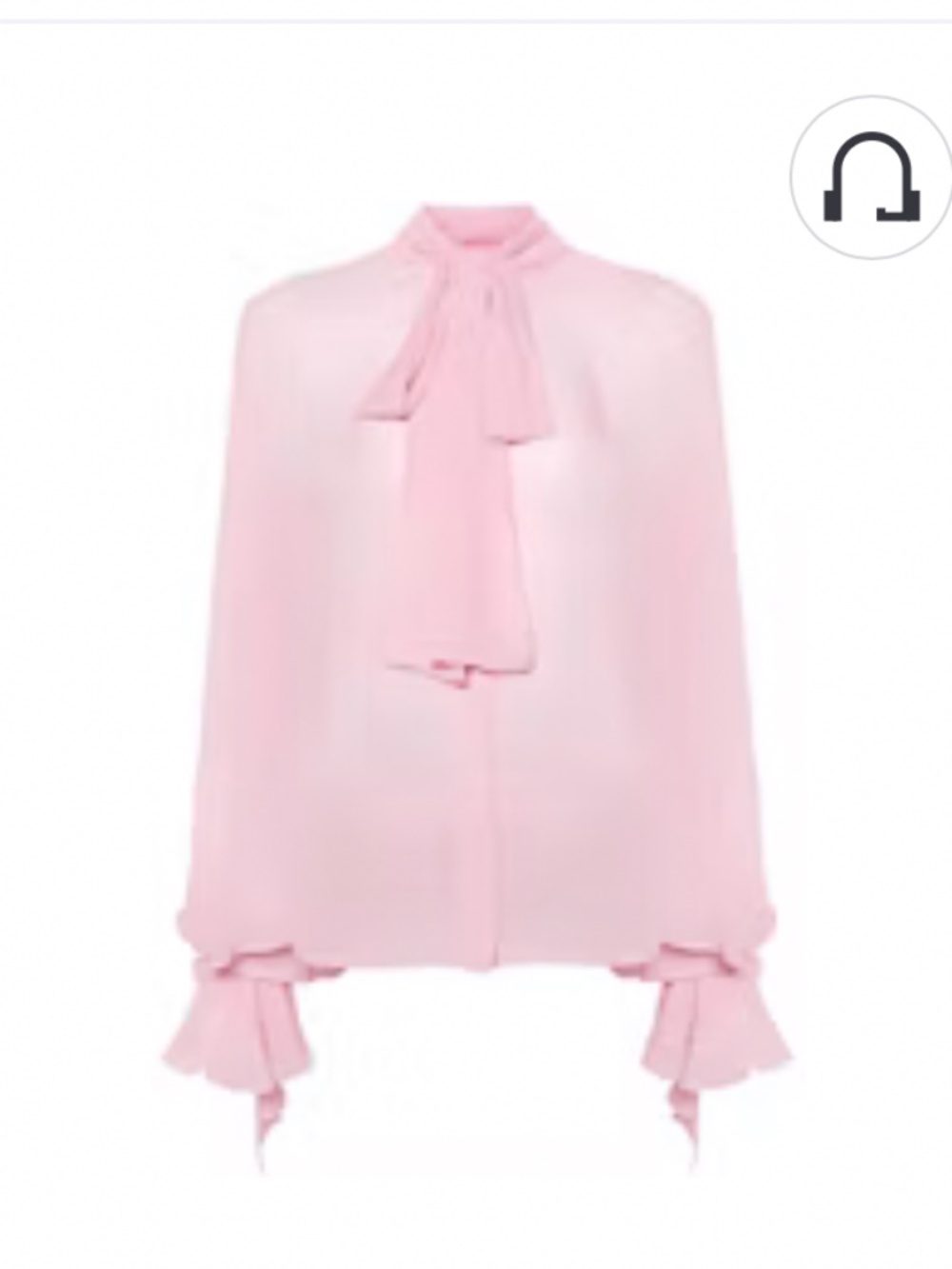 PINKO Scozia Pink Georgette Bow Blouse IT 40 US 4 NWT